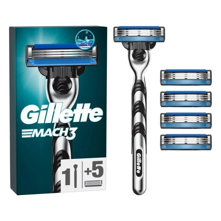 Бритва Gillette Mach3 з 5 змінними картриджами (7702018610181)