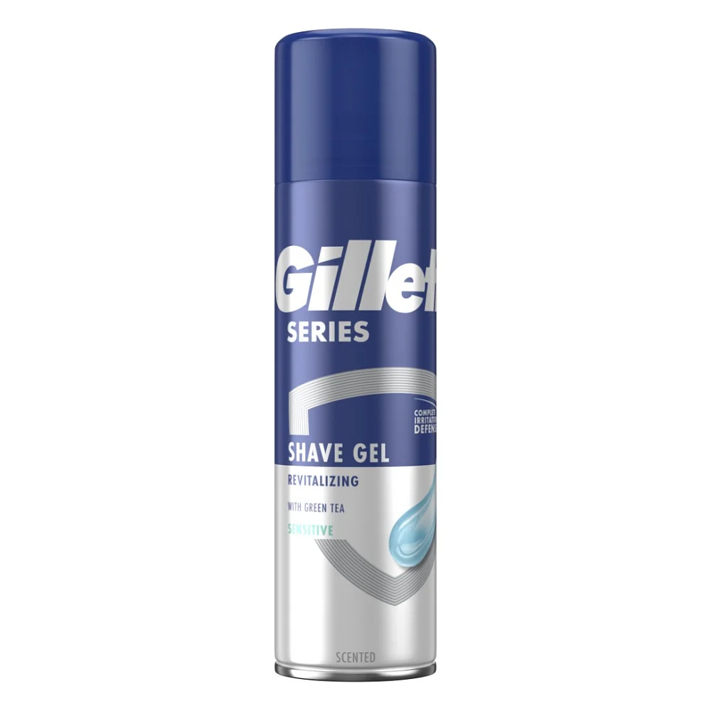 Гель для гоління Gillette Series Відновлювальний із зеленим чаєм 200 мл (7702018619658)