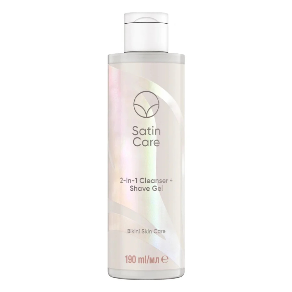 Гель для гоління Satin Care 2-в-1 Очищувальний засіб-гель для гоління для інтимної зони 190 мл (8001090410887)