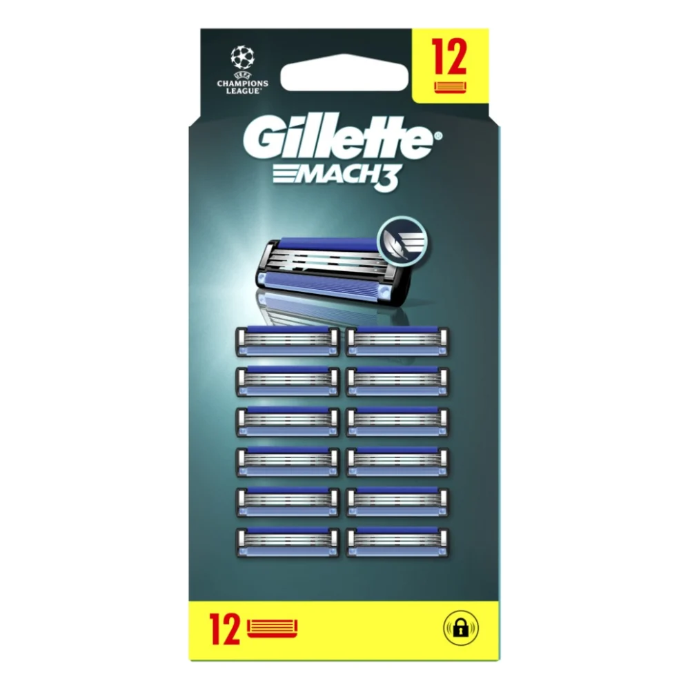Змінні касети Gillette Mach3 12 шт. (3014260323240/8006530028875)
