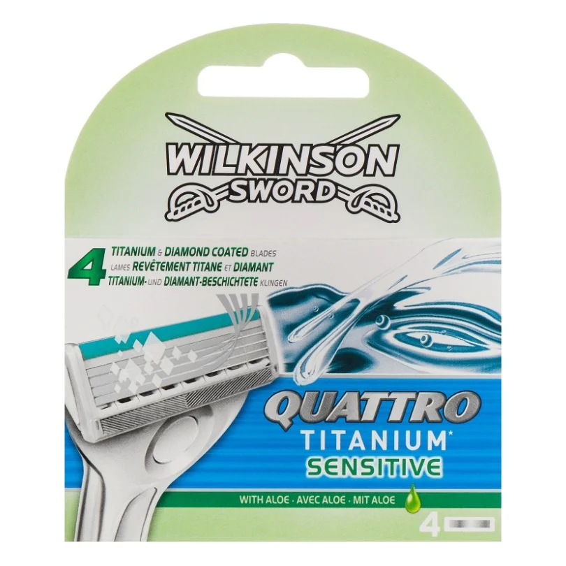 Змінні касети Wilkinson Sword Quattro Titanium Sensitive 4 шт. (4027800509805)