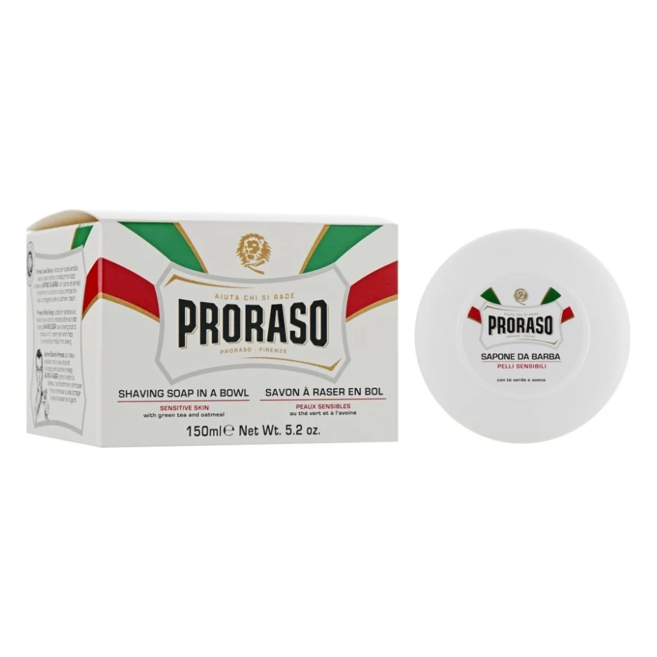 Мило для гоління Proraso Для чутливої шкіри З екстрактом зеленого чаю та вівса 150 мл (8004395001682)
