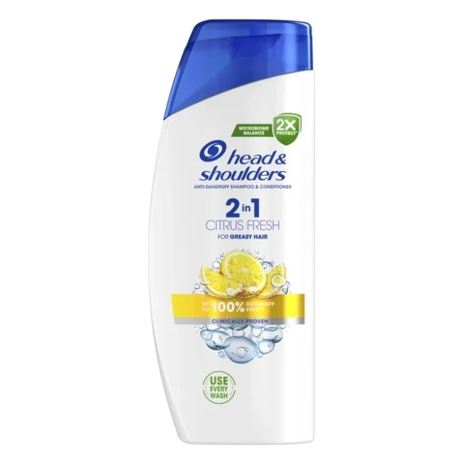 Шампунь Head & Shoulders 2 в 1 Проти лупи Цитрусова свіжість 625 мл (8700216158022)