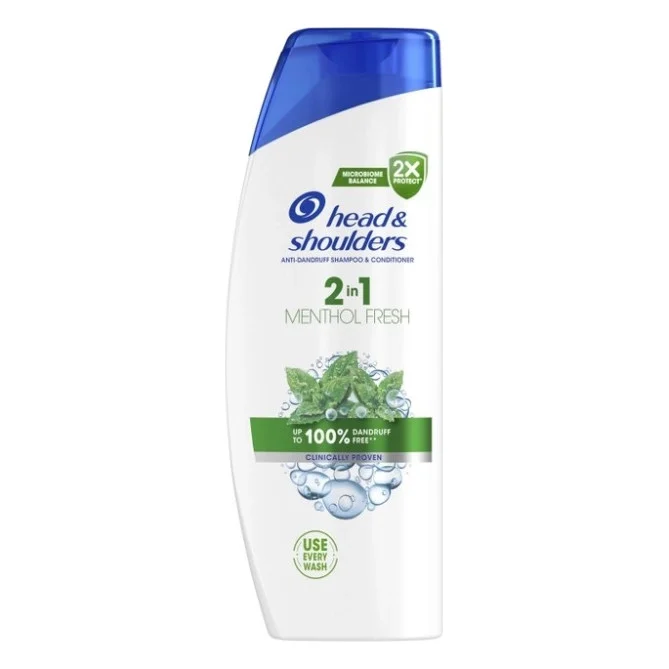 Шампунь Head & Shoulders 2 в 1 Проти лупи Свіжість ментолу 625 мл (8700216305372)