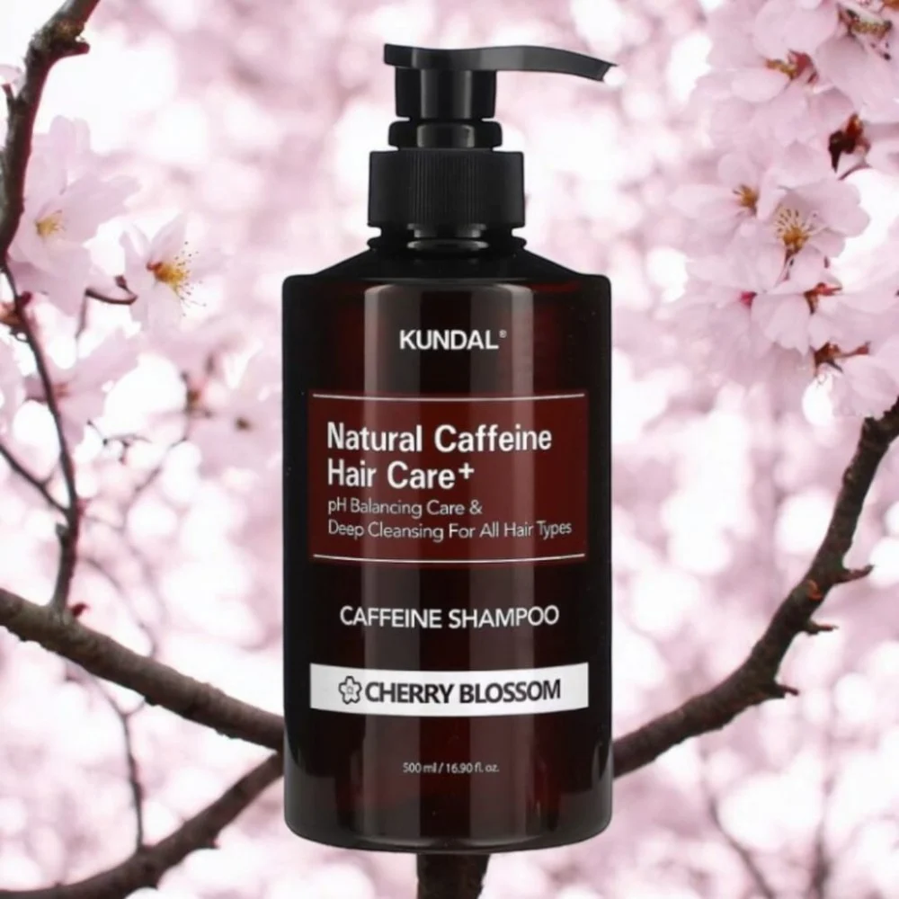 Шампунь Kundal Natural Caffeine & Intensive Scalp Care Shampoo Cherry Blossom 500 мл (8809568745772) — фото 2