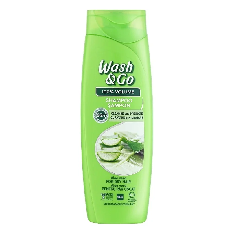 Шампунь Wash&Go Для сухого волосся з екстрактом алое вера 360 мл (8008970056746)