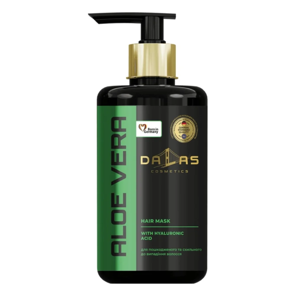 Маска для волосся Dalas Cosmetics Aloe Vera Hair Mask З гіалуроновою кислотою та соком алое 900 мл (4262396141538)