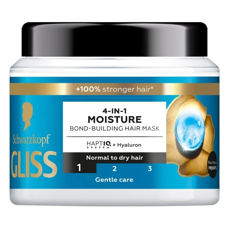 Маска для волосся Gliss 4-In-1 Aqua Revive Moisture Bond-Building Hair Mask 400 мл (9000101726213)