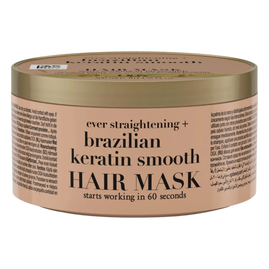 Маска для волосся OGX Brazilian Keratin Smooth Розгладжувальна 300 мл (3574661711003)
