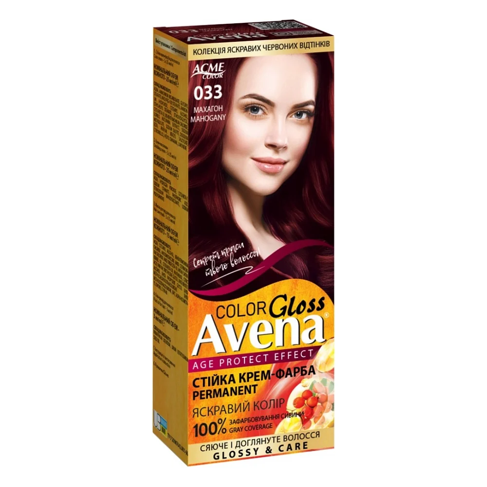 Фарба для волосся Acme Color Avena Gloss Color Стійка 033 - Махагон (4823115502704)