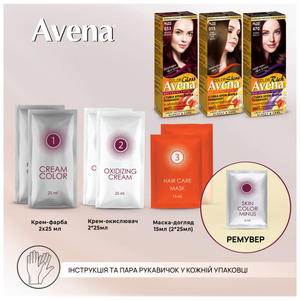 Фарба для волосся Acme Color Avena Gloss Color Стійка 322 - Червоний корал (4823115502759) — фото 9