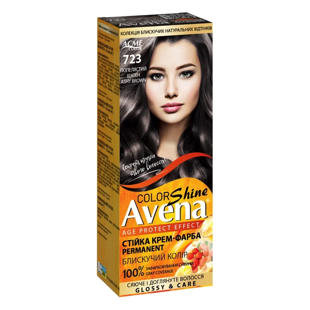Фарба для волосся Acme Color Avena Shine Color Стійка 723 - Попелястий шатен (4823115502605)