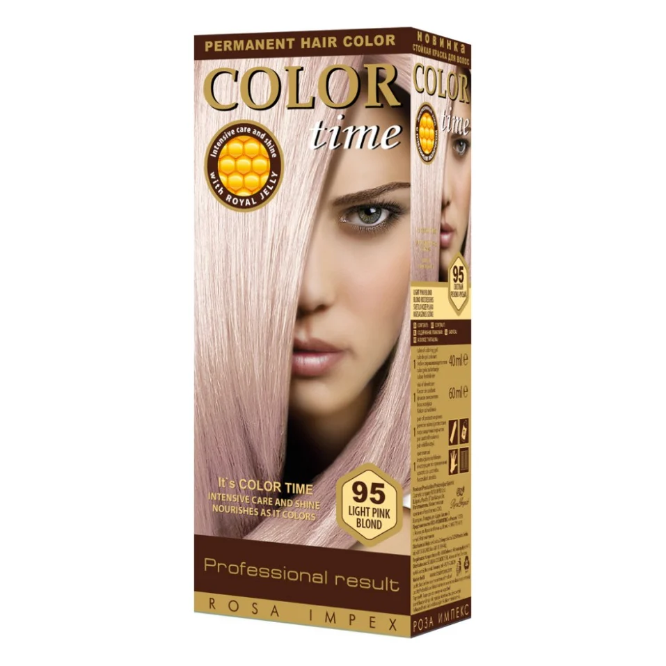Фарба для волосся Color Time 95 - Світло-рожево-русявий (3800010502962)