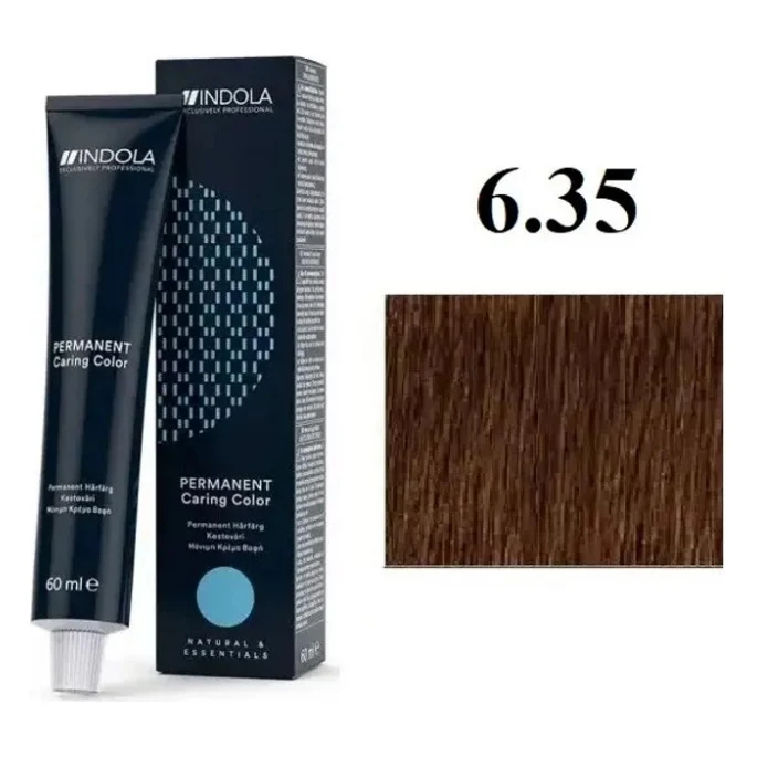 Фарба для волосся Indola Permanent Caring Color 6.35 - Русяве золотисте червоне дерево (4045787932621) — фото 2