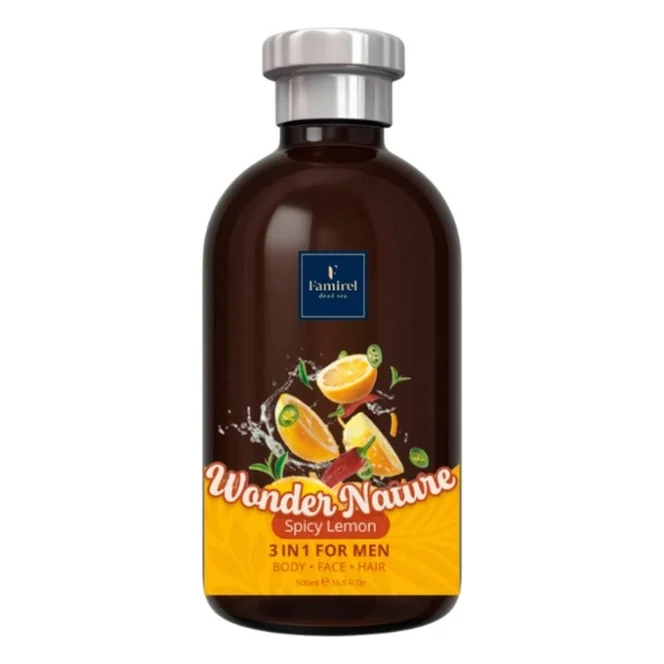 Гель для душу Famirel Spicy Lemon Wonder Nature 3 In 1 500 мл (7290114086899)