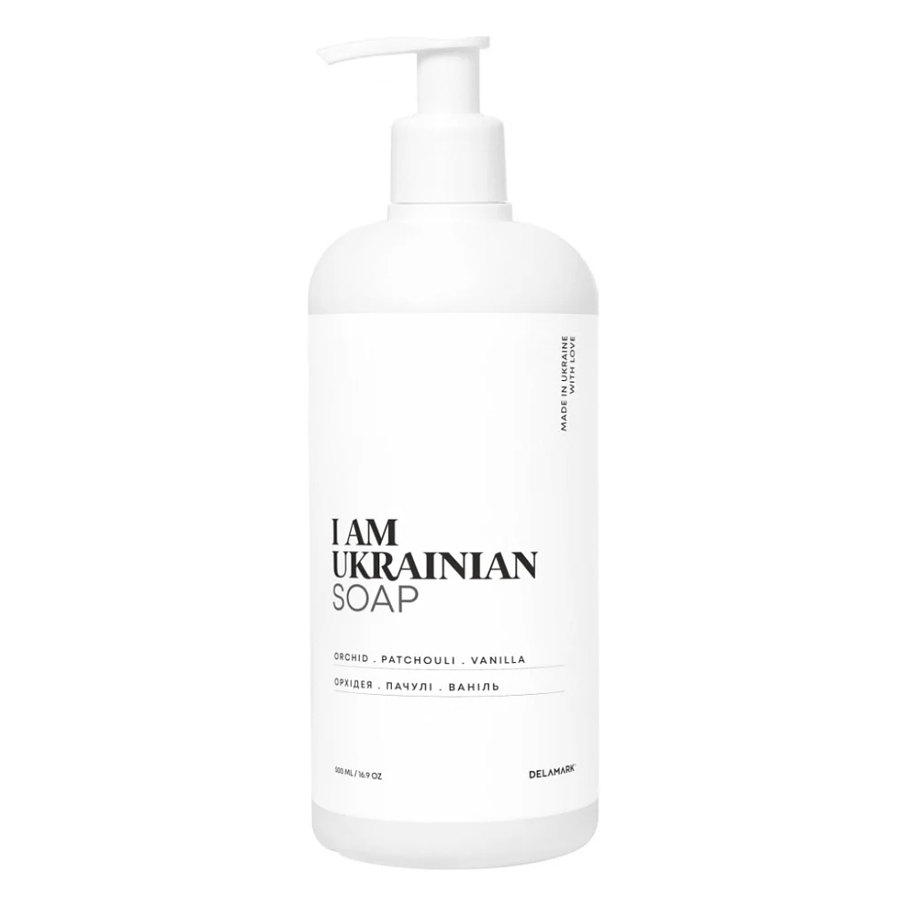 Рідке мило DeLaMark I Am Ukrainian Орхідея, Пачулі та Ваніль 500 мл (4820152333124)