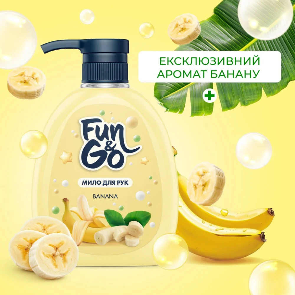 Рідке мило Fun&Go Banana 300 мл (4820204701789) — фото 3
