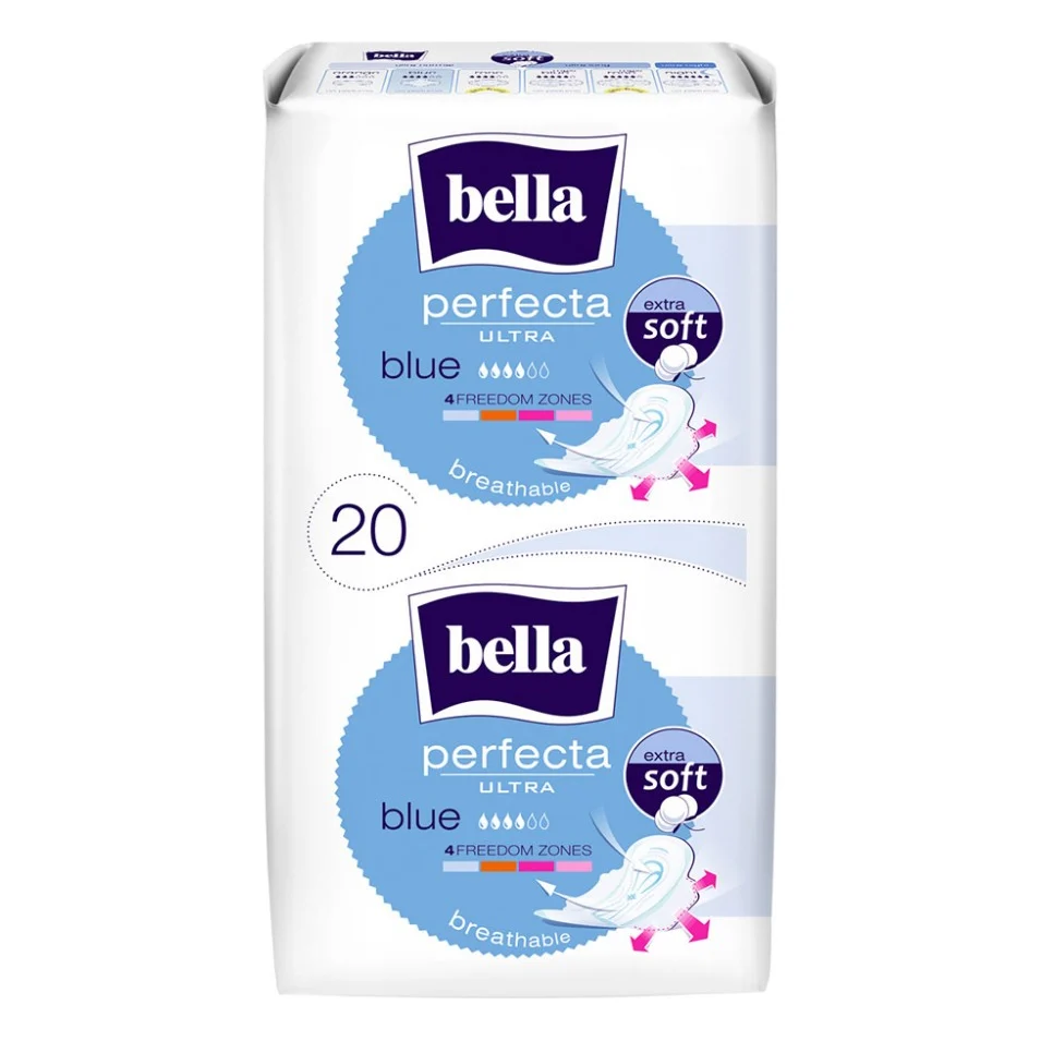 Гігієнічні прокладки Bella Perfecta Blue Soft Ultra 20 шт. (5900516305888/5900516305253)