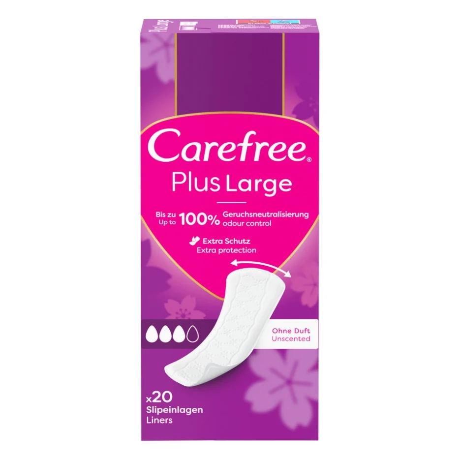 Щоденні прокладки Carefree Plus Large 20 шт. (3574661606248/3574661487649)