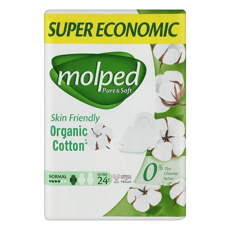 Гігієнічні прокладки Molped Pure&Soft Normal 4 краплі 24 шт. (8690536829026)