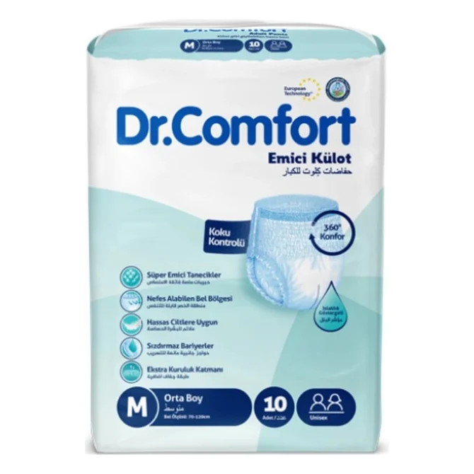 Підгузки для дорослих Dr.Comfort Medium 70-120 см 10 шт (8680131205639)