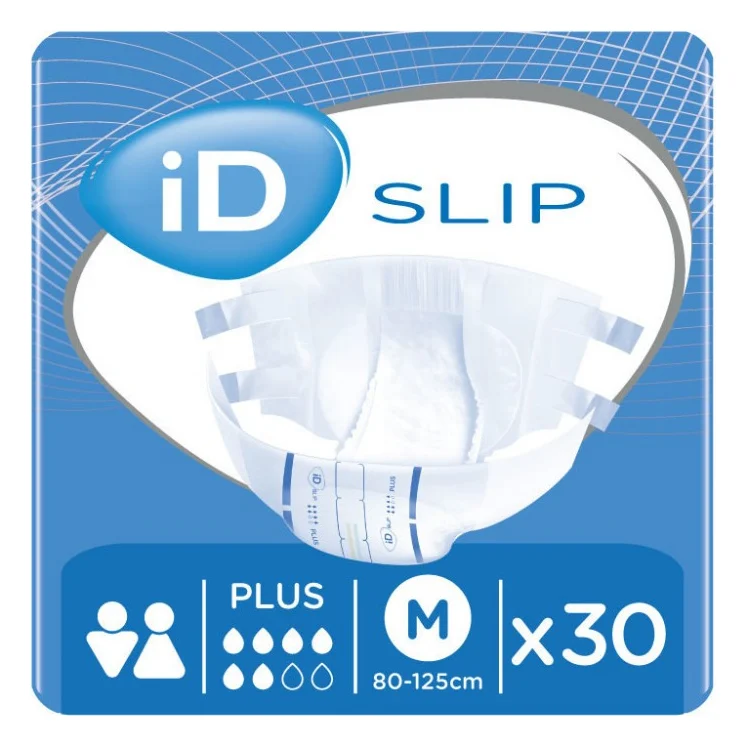 Підгузки для дорослих ID Slip Plus Medium талія 80-125 см. 30 шт. (5411416048176)