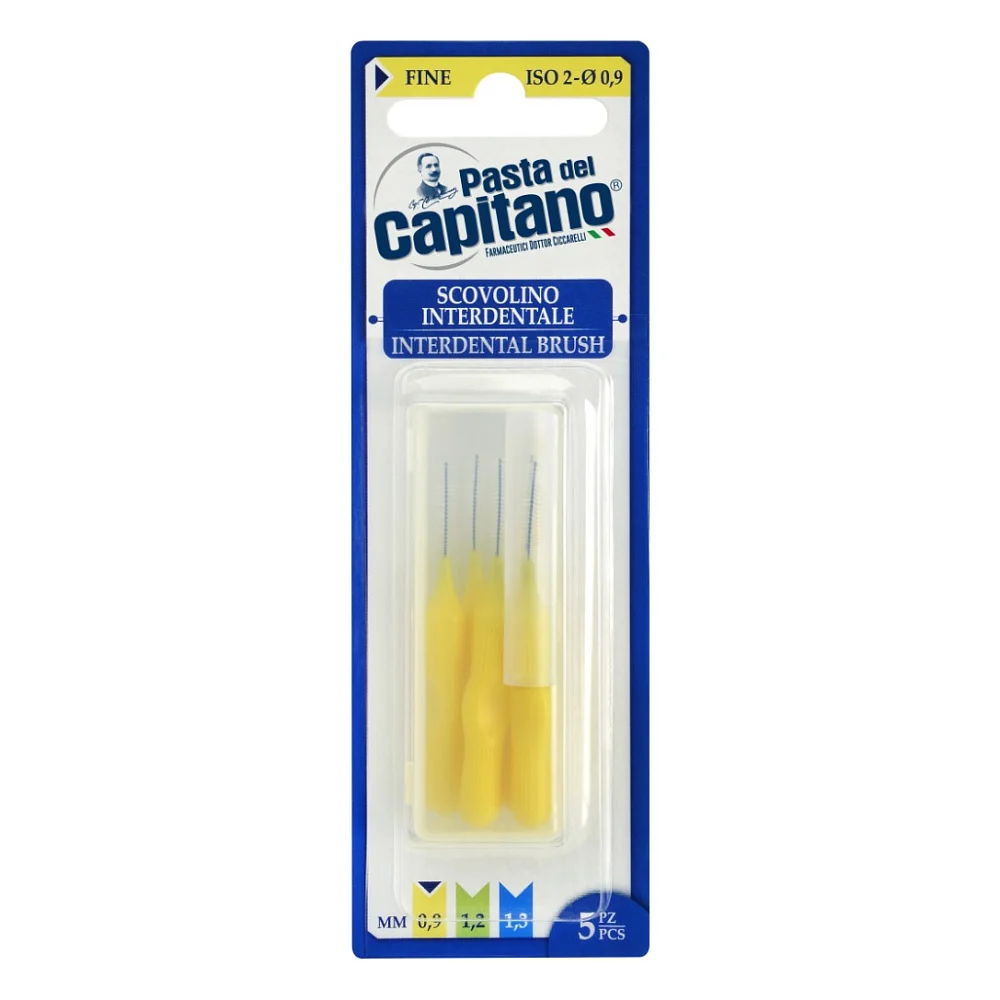 Щітки для міжзубних проміжків Pasta del Capitano Interdental Brush Fine 0.9 мм 5 шт. (8002140033902)
