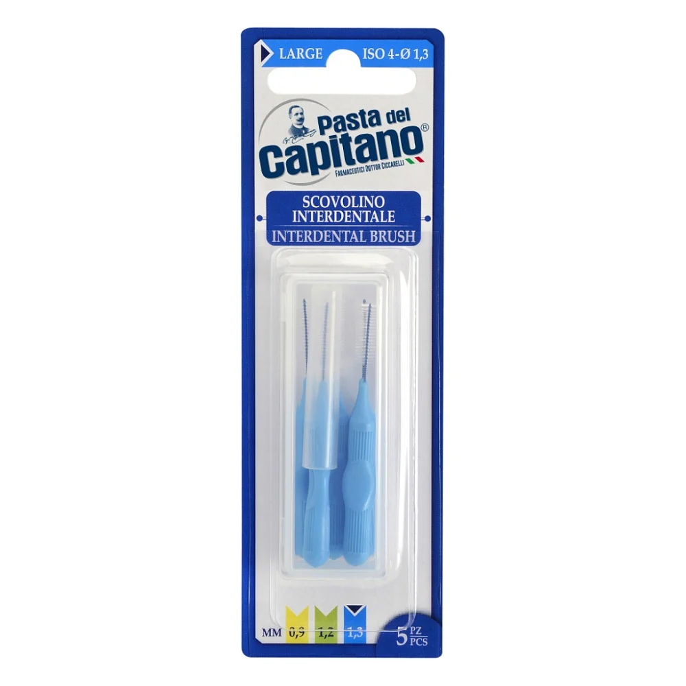 Щітки для міжзубних проміжків Pasta del Capitano Interdental Brush Large 1.3 мм 5 шт. (8002140033926)