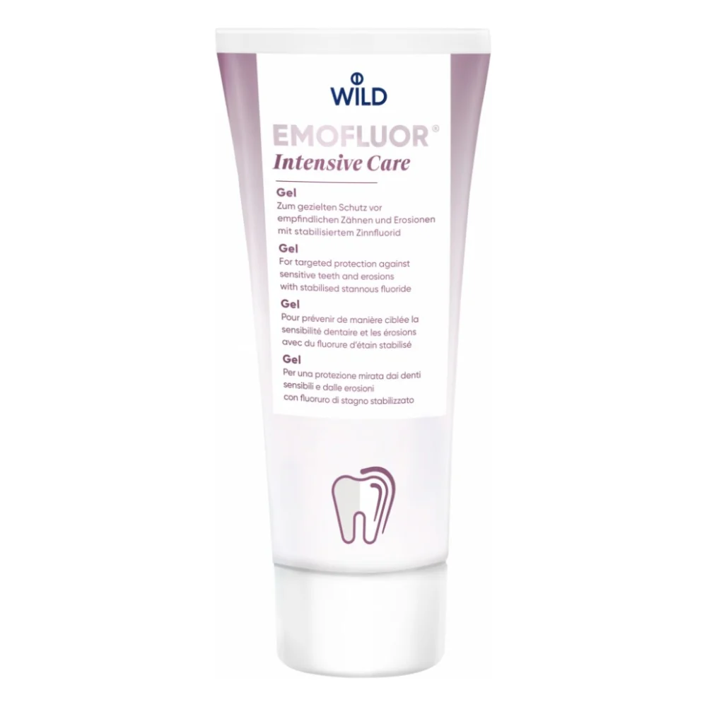 Гель для ротової порожнини Dr. Wild Emofluor Intensive зі стабілізованим фторидом олова 75 мл (7611841701754)