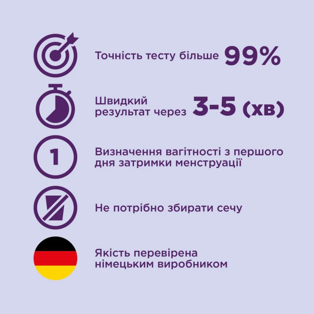 Тест на вагітність Evitest Perfect струминний 1 шт. (4033033417015) — фото 2