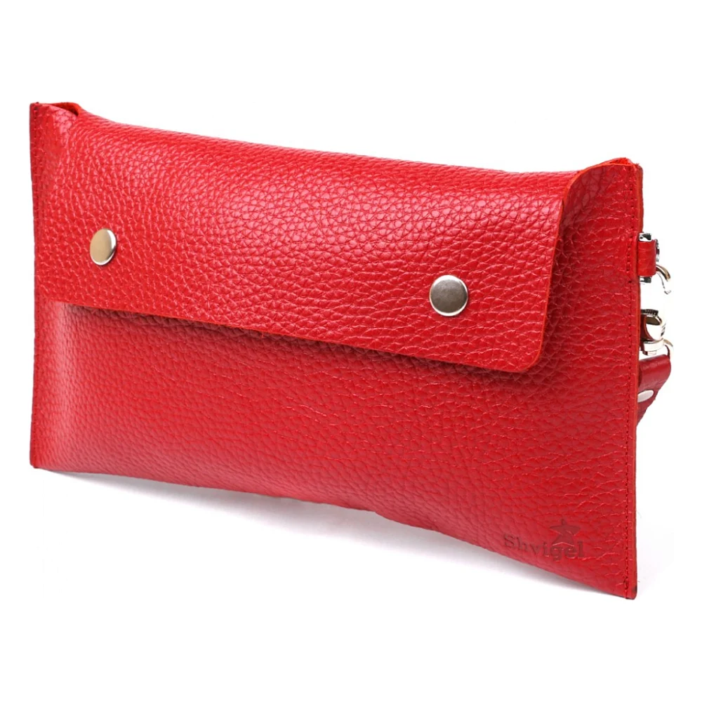 Косметичка Shvigel Шкіряна тревел Червона (16417)