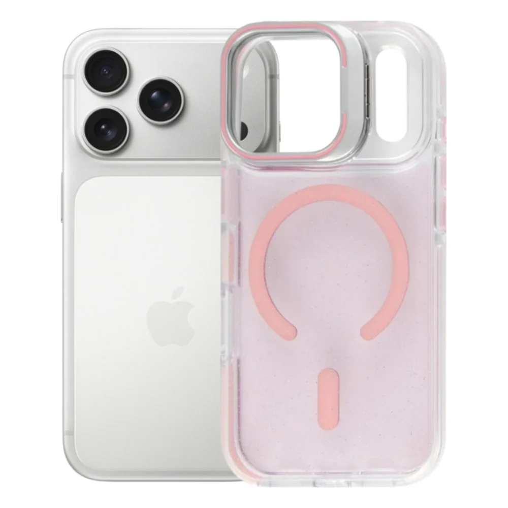Чохол до мобільного телефона BeCover FIBRA Star Shine MagSafe Apple iPhone 17 Pro Light Pink (715428)