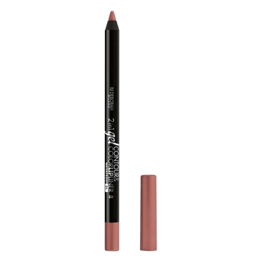 Олівець для губ Deborah 2in1 Gel Contour & Color Lipliner 02 - Nude Brown (8009518365290)