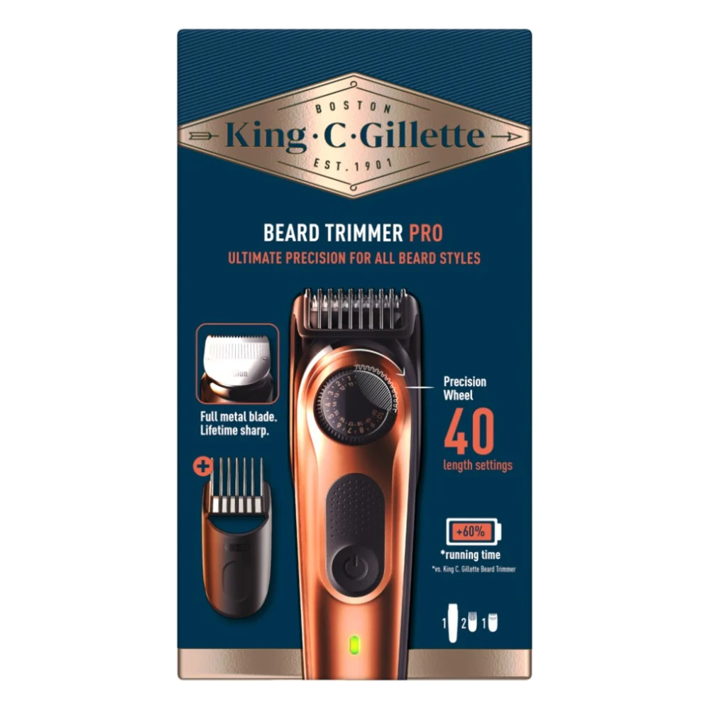 Тример Gillette King C. Beard Trimmer Pro Для бороди (8700216659659) — фото 2