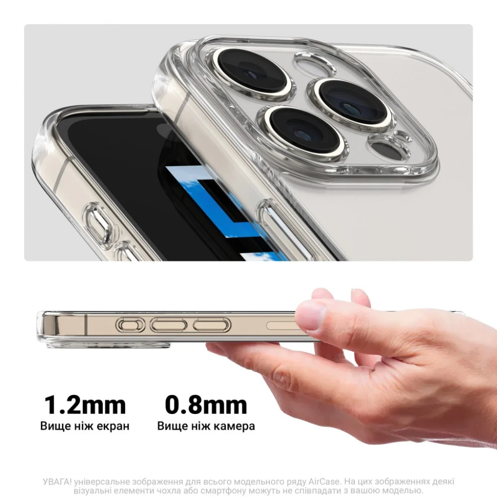 Чохол до мобільного телефона Armorstandart Air Realme C85 4G Transparent (ARM89905) — фото 3