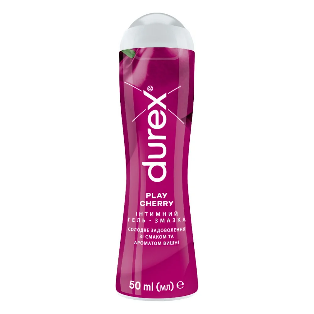 Інтимний гель-змазка Durex Play Cherry зі смаком та ароматом вишні (лубрикант) 50 мл (4820108005099)