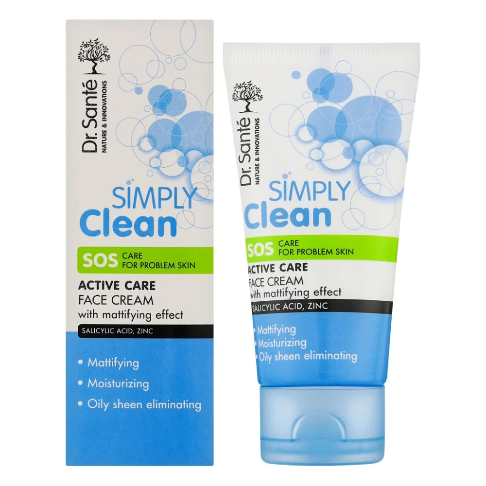 Крем для обличчя Dr.Sante Simply Clean SOS Матуючий 50 мл (4823015939242)