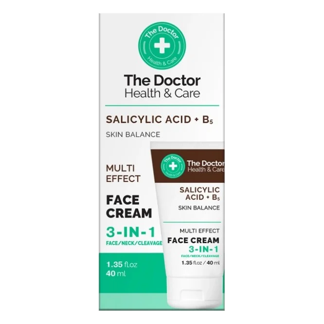 Крем для обличчя The Doctor Health & Care Salicylic Acid + B5 Face Cream 3в1 40 мл (5901845509336)