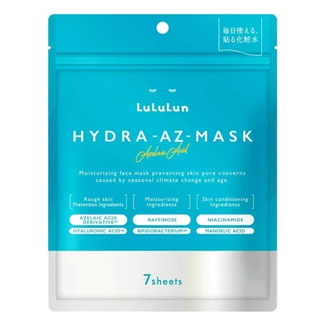 Маска для обличчя Lululun Face Mask Hydra AZ Заспокійлива З азелаїновою кислотою та пробіотиками 7 шт (4580794011582)