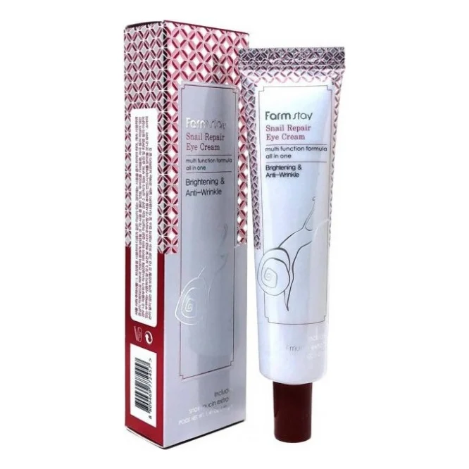 Крем для шкіри навколо очей FarmStay Snail Repair Eye Cream Відновлювальний з муцином равлика 40 г (8809469772457)