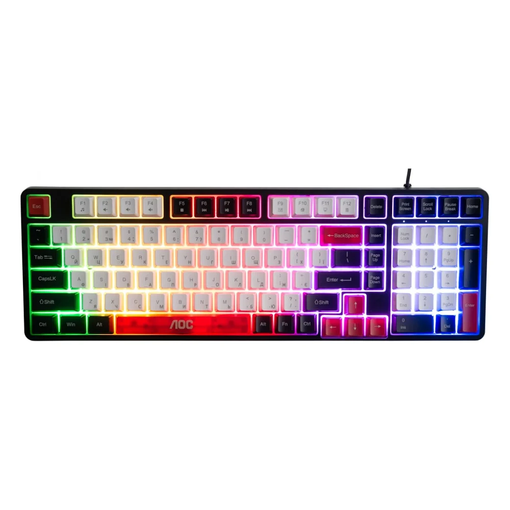 Клавіатура AOC GK116H1 LED USB UA White/Red/Black (GK116H1/97)