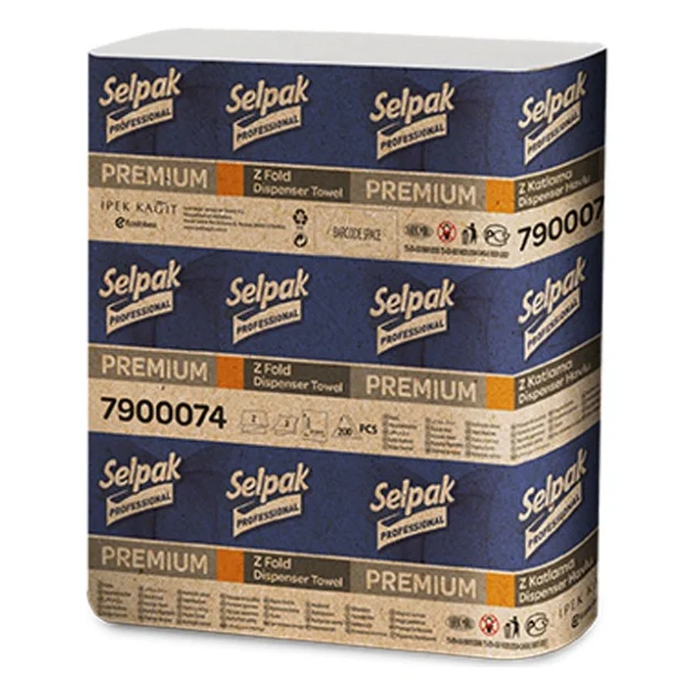 Паперові рушники Selpak Professional Premium Z-складання 2 шари 200 аркушів (8690530786875)
