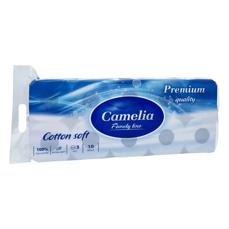 Туалетний папір Camelia Premium 3 шари 10 рулонів (8606111248007)