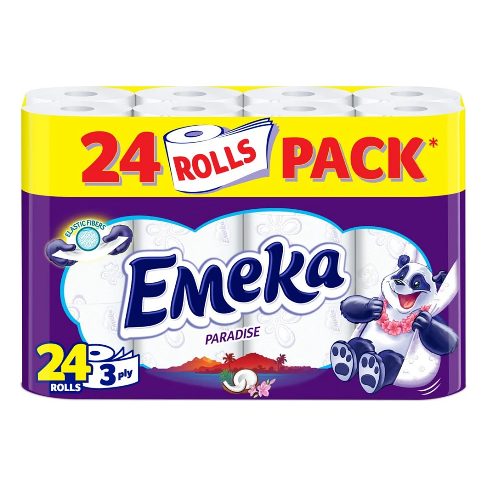Туалетний папір Emeka Paradise 3 шари 24 рулони (3800024027635)