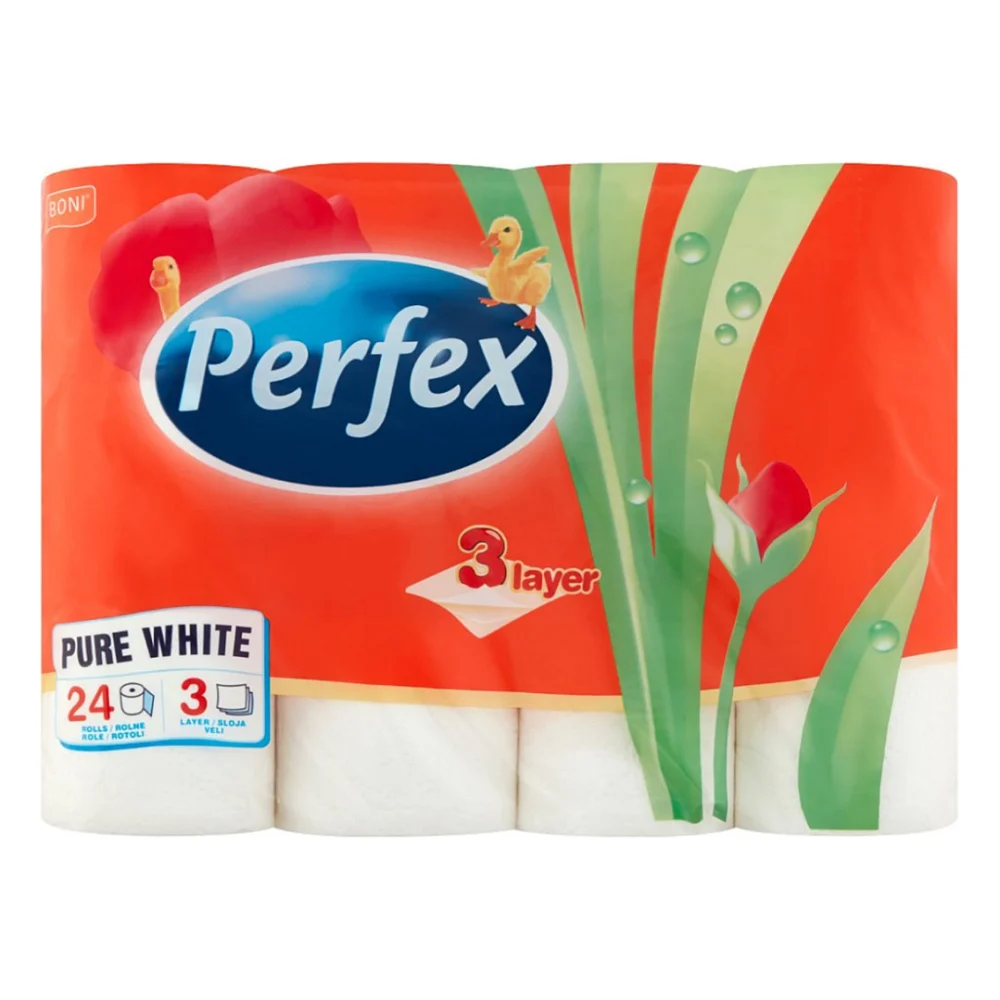 Туалетний папір Perfex Pure White 3 шари 24 рулони (8606102287039)
