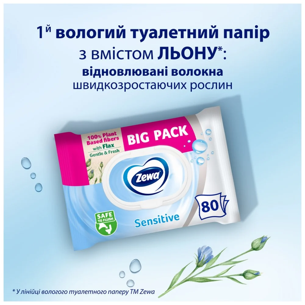 Туалетний папір Zewa Pure без аромату 80 шт. (7322541395050) — фото 3