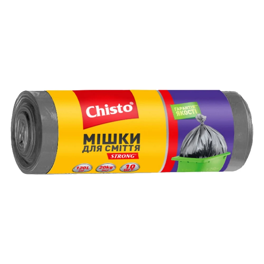 Пакети для сміття Chisto Strong 120 л 10 шт. (4823098407898)