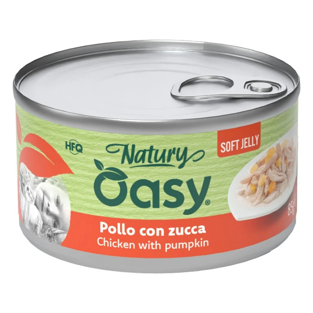 Консерви для котів OASY Wet Natury з куркою та гарбузом 85 г (8054329513170)
