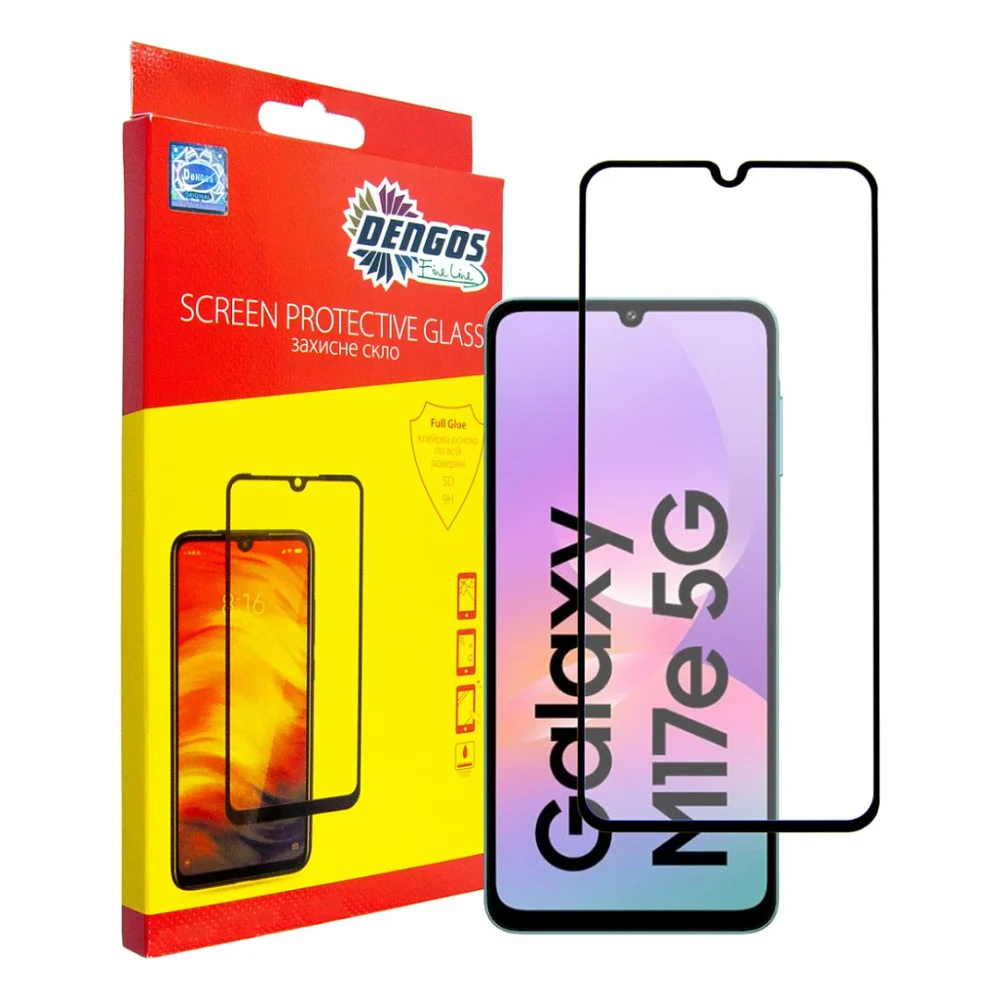 Скло захисне Dengos Full Glue Samsung Galaxy M17e Black (TGFG-441)