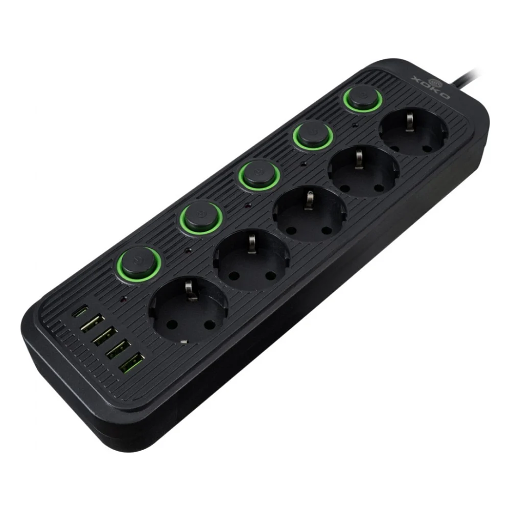 Мережевий фільтр живлення XoKo XK-SP-5-2-1-BK — фото 3